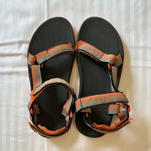 Kids' Black and Orange Sandals